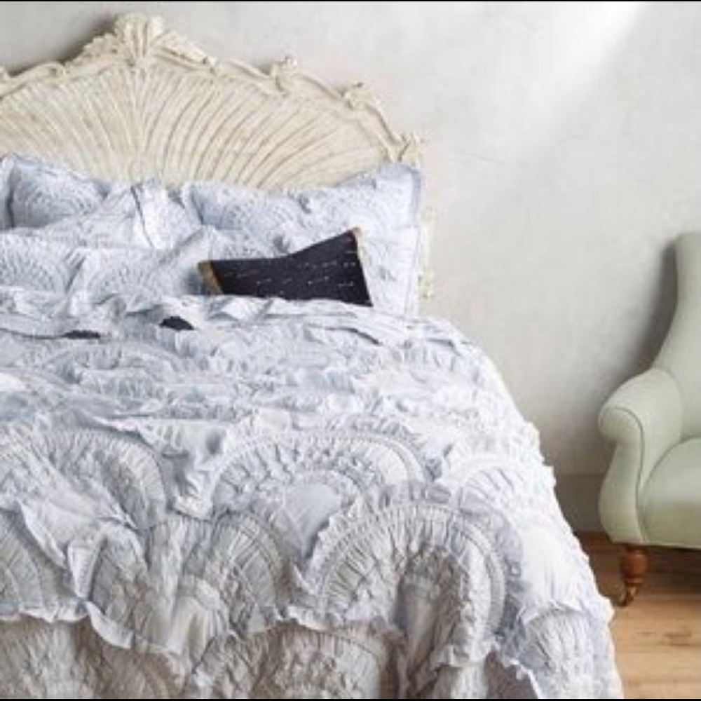 ISO Anthropologie Rivulets Denim Euro Shams (2)